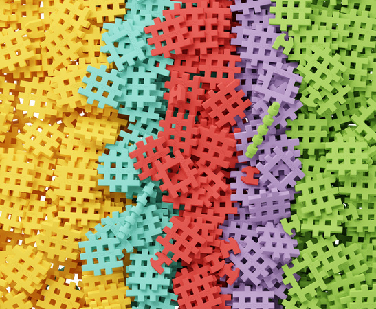 Klocki konstrukcyjne Mini Waffle zestaw Konstruktor Majster 200 elementów Marioinex