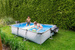 Basen ogrodowy 300x200x65 cm z pompą filtrującą i pokrywą jasnoszary