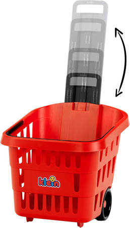 Wózek sklepowy czerwony na zakupy