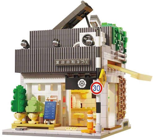 Klocki CaDA Japoński Sklep z Bułeczkami na parze Japanese Steamed Bun Shop + kawiarnia Summer Breeze Coffee Shop LED 2224 el.