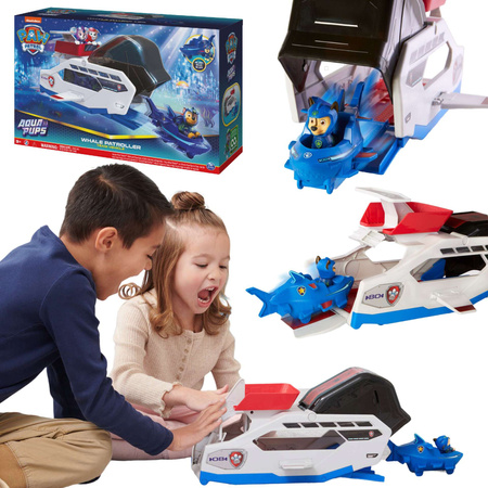 OUTLET Psi Patrol Patrolowiec Podwodny  Aqua Pups 3w1 + Figurka Chase USZKODZONE OPAKOWANIE