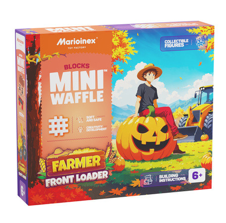Klocki konstrukcyjne Mini Waffle Farmer Ładowarka czołowa 50 elementów Marioinex