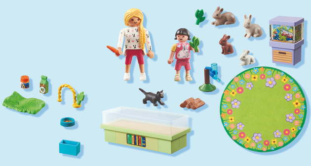 Playmobil My Life Zestaw Dziewczynki z Królikami 30 elementów