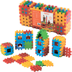 Klocki konstrukcyjne Waffle zestaw 48 dużych elementów Marioinex