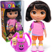 OUTLET Dora Poznaje Świat Zestaw Lalka Interaktywna Dora 30 cm 10+ dźwięków USZKODZONE OPAKOWANIE