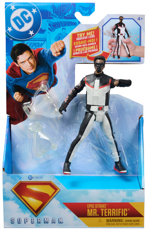 DC Comics Epic Strike mała figurka Mr.Terrific ruchoma lalka 15 cm + akcesoria