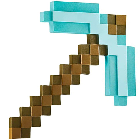Zestaw Minecraft kostium, przebranie, strój karnawałowy diamentowa zbroja 127-136 cm (7-8 lat) + kilof Pickaxe broń 41 cm