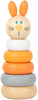 Drewniana Wieża Królik Piramida z kółek Układanka Montessori Small Foot