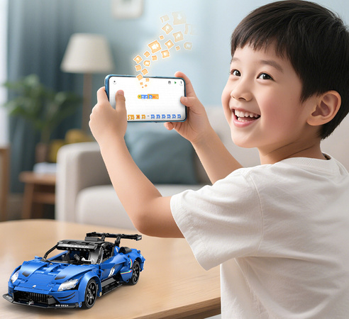 Klocki konstrukcyjne CaDA wyścigówka Samochód wyścigowy zdalnie sterowany Maserati GT2 Auto sportowe 549 elementów RC