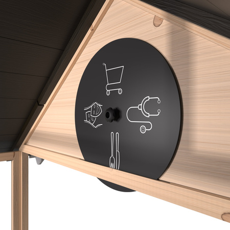 Drewniany domek ogrodowy wielofunkcyjny dla dzieci Hika