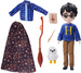 Lalki figurki kolekcjonerskie Harry Potter i sowa Hedwiga oraz Brilliant Hermiona Granger z kociołkiem i rudy kot Krzywołap + akcesoria 20 cm