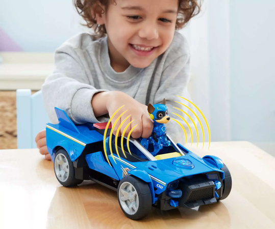 OUTLET Psi Patrol Pojazd Radiowóz Transformujący Kosmiczny Figurka Chase Deluxe 2w1 Wielki Film USZKODZONE OPAKOWANIE