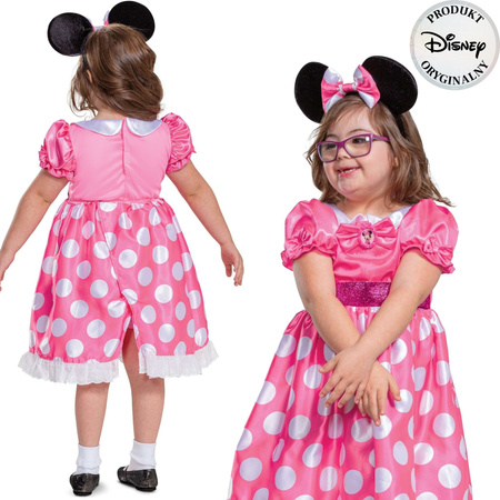 Strój karnawałowy Disney Myszka Minnie dostosowany do dzieci z niepełnosprawnością 109-123 cm (5-6 lat)