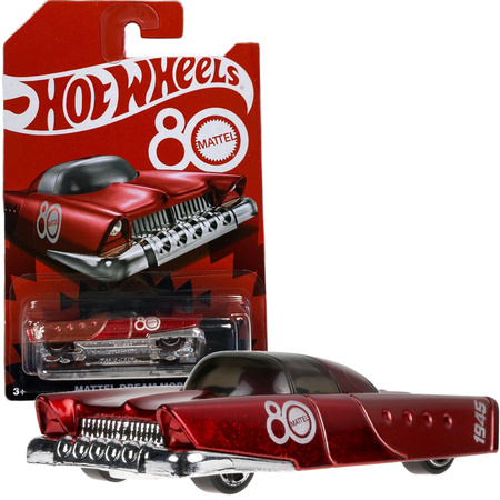 Hot Wheels Mattel Dream Mobile rubinowo-czerwony klasyk na 80-lecie Mattel