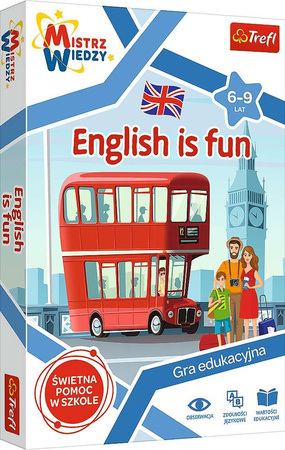 OUTLET Planszowa gra edukacyjna Mistrz wiedzy English is fun USZKODZONE OPAKOWANIE