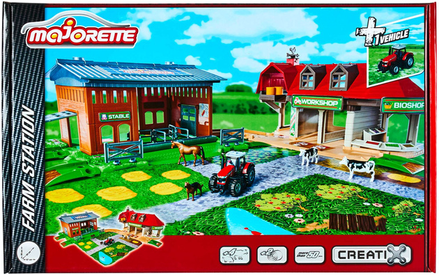 Zestaw Duża farma zagroda ze zwierzętami + traktor i akcesoria