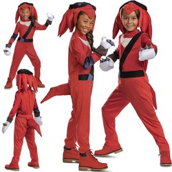 OUTLET Strój karnawałowy Sonic dla chłopca dziewczynki Knuckles Kostium Przebranie 125-135 cm (7-8 lat) WADLIWY