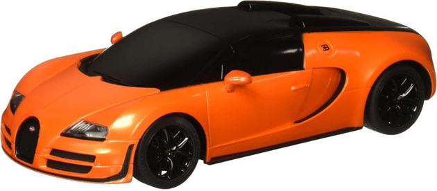 Zdalnie sterowane auto Bugatti Veyron 16.4 Grand Sport Vitesse RC pomarańczowy pojazd sportowy 1:18 Rastar