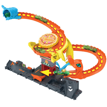Hot Wheels Pizza Slam Cobra Attack Odjazdowa Pizza Atak Kobry tor samochodowy + pojazd