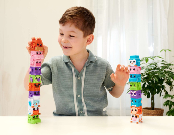 Bloxies 2 figurki kostki zwierzątek z ruchomymi elementami pojedynczy element seria 1