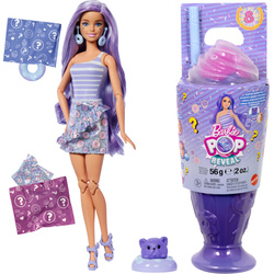 Lalka Barbie Pop Reveal zestaw z 8 niespodziankami fioletowy deser