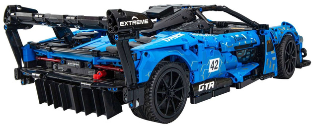 Klocki konstrukcyjne CaDA Zdalnie sterowany samochód sportowy Auto wyścigowe z napędem Power System Pro Pojazd RC Autko Dark Knight GTR Światło LED 2088 elementów