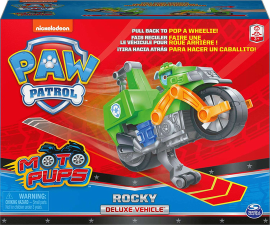 OUTLET Psi Patrol Moto Pups Rocky figurka i motocykl deluxe Spin Master PRODUKT WADLIWY