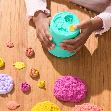 Piasek Kinetyczny Kinetic Sand zestaw plastyczny Magiczny Kwitnący Kwiat SquishBlossom