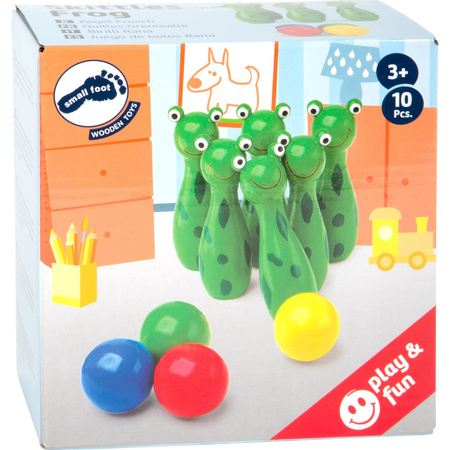 Small Foot Skittles Drewniane kręgle Żabki