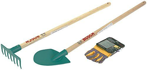 Klein Zestaw ogrodowy Bosch taczka, grabie, łopata i rękawice