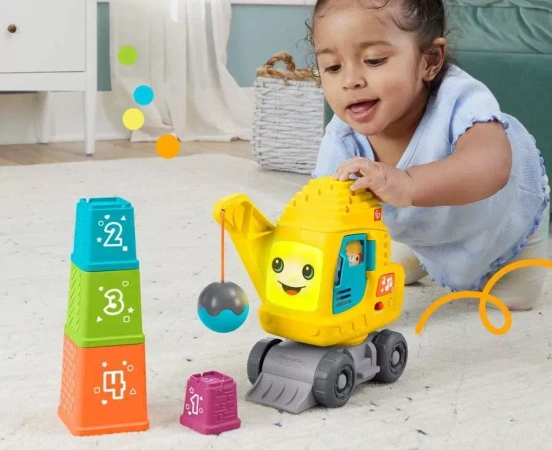 Zabawka Edukacyjna Wesoły Dźwig Układaj i licz