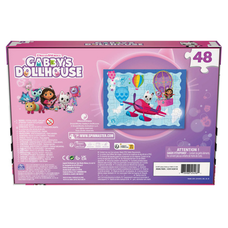 Drewniane puzzle Koci Domek Gabi 48 elementów