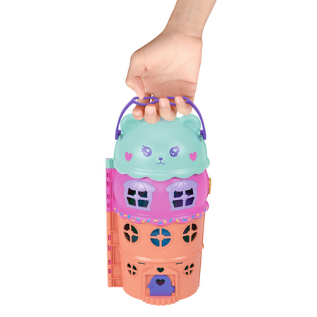 Polly Pocket Domek Lodowy Deser Gelato House zestaw z figurkami i akcesoriami 25+ elementów
