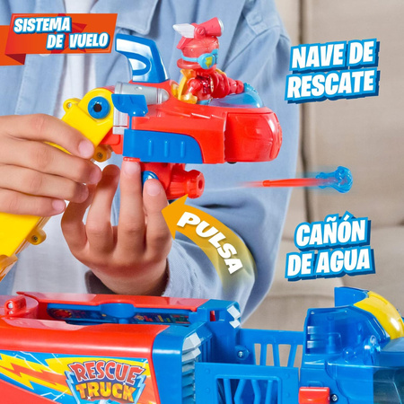 SuperThings Rescue Truck 2W1 Auto Ratownicza Ciężarówka + Figurka Kolekcjonerska Światło Dźwięk