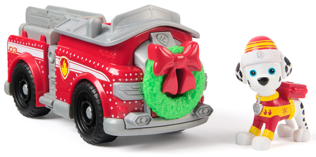 Psi Patrol świąteczny Pojazd z figurką Wóz Strażacki Marshalla
