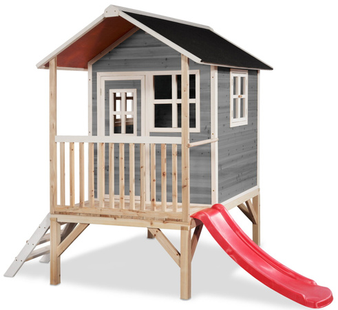 Drewniany domek ogrodowy dla dzieci Loft 300 - szary