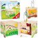 OUTLET Kostka aktywności drewniana farma XXL 62 cm przeplatanka sorter 5w1 duża NIEKOMPLETNA