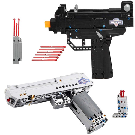 Zestaw CaDA Klocki Desert Eagle Falcon broń pistolet 5 naboi + Broń Micro UZI + 6 pocisków