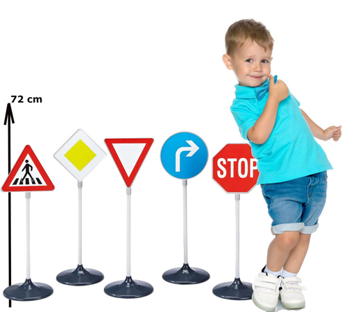 Znaki drogowe duże zestaw do nauki dla dzieci 5 szt Klein 2980
