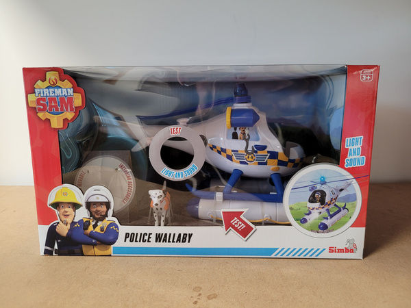 OUTLET Strażak Sam Helikopter policyjny Wallaby światło/dźwięk WYBRAKOWANY