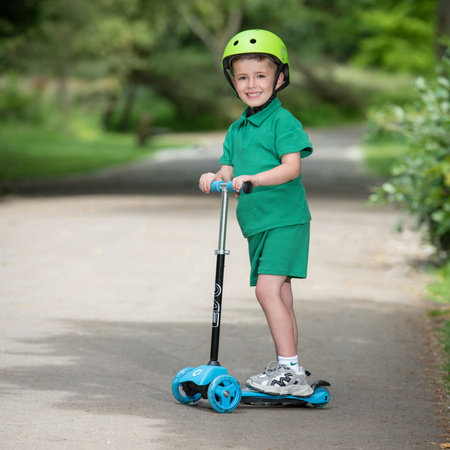 EVO Regulowana Trójkołowa Hulajnoga dla Dzieci Light Up Mini Cruiser Błękitny Świecące kółka