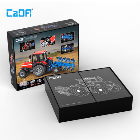 Klocki konstrukcyjne CaDA Zdalnie sterowany duży traktor Ciągnik rolniczy Maszyna Pojazd RC 1675 elementów
