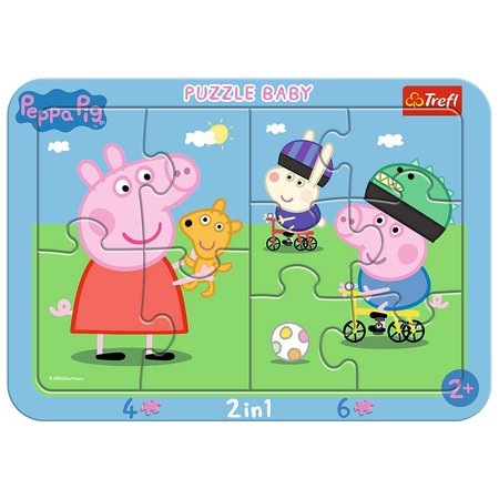 Puzzle Wesoła Świnka Peppa Baby 2w1 Trefl 