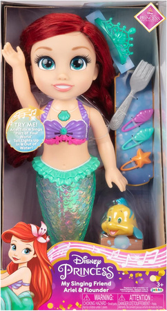 Lalka Disney Princess śpiewająca Arielka Ariel Mała Syrenka + akcesoria 35 cm