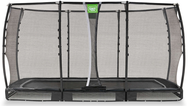 Trampolina ogrodowa z siatką zabezpieczającą do gruntu Allure Premium 214x366 cm czarna