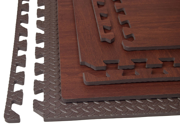 Humbi Puzzle piankowe Mata piankowa panele ciemne 62 x 62 x 1 cm 4 szt.