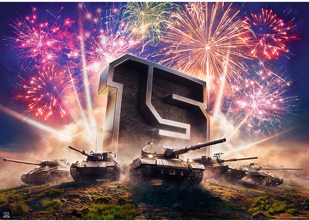 Trefl Puzzle 1000 elementów 15-lecie World of Tanks