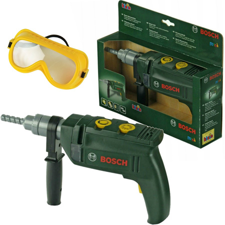 Wiertarka Udarowa Bosch z dźwiękiem i światłem + Okulary Ochronne