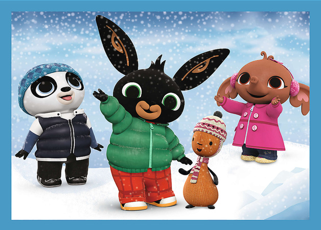 Trefl Puzzle 4w1 Wesoły Bing kolorowa Układanka dla Najmłodszych 3+