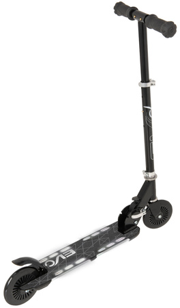 EVO Składana Regulowana Dwukołowa Hulajnoga dla Dzieci Light Flash Czarny Świecący Podest